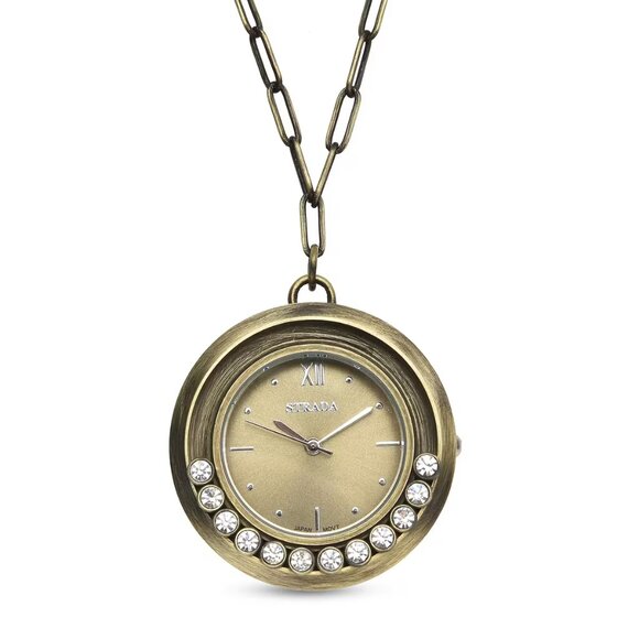 Women's Stainless Steel Paper Clip Chain Pocket Watch - Picture 1 of 3